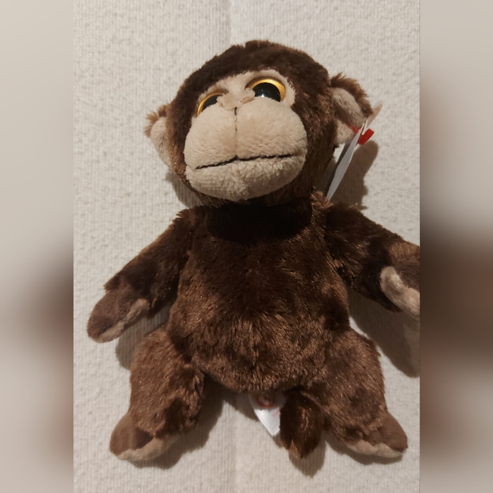 Ty Charming Brown Plush Monkey Stuffed Animal- Vines
